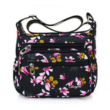 Sac à main à bandoulière en nylon multi-poches pour femme