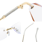 Lunettes de lecture sans monture anti-lumière bleue à la mode