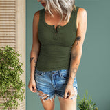 Gilet slim uni à boutons pour femme