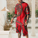 Costume de short à imprimé tigre à la mode pour hommes