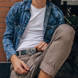 Ceinture à boucle en alliage d'autodéfense pour hommes