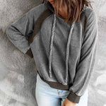 Sweat-shirt décontracté à capuche et manches longues