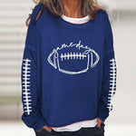 T-shirt décontracté à manches longues Gameday Football Lover pour femme