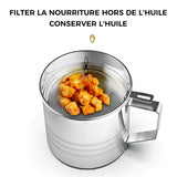 Récipient à graisse domestique avec crépine