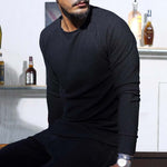 T-shirt minimaliste à manches longues pour hommes