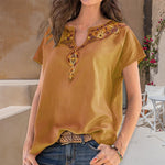 T-shirt ethnique occidental