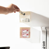 Boîte de rangement transparente anti-poussière fixée au mur