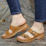 Chaussons confortables avec boucle femme