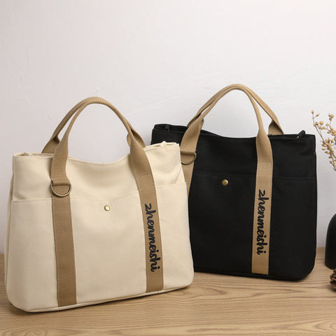 Sac en Toile Élégant de Grande Capacité