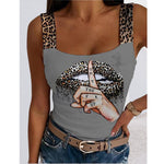 T-shirt Débardeur Imprimé Sexy Pour Femmes