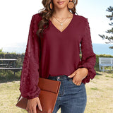 Chemise en mousseline à col en V