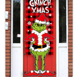Décoration de Noël Drapeau de Jardin de Poupée Sans Visage Grinch Suspendu