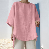 Haut Décontracté En Coton Et Lin Pour Femmes