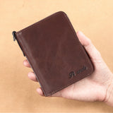 Portefeuille à fermeture éclair Rfid pour hommes