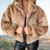 Veste en fausse fourrure en fourrure de lapin