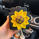 Boîte de rangement de sortie d'air de fleur de voiture