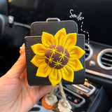 Boîte de rangement de sortie d'air de fleur de voiture