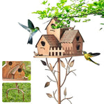 Décoration de nichoir de jardin en métal créatif
