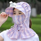 Chapeau de Soleil à Bord Long avec Eventail