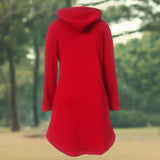 Robe pull à capuche à manches longues avec imprimé de Noël