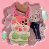 Étui de téléphone drôle de maillot de bain de tresse