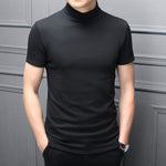 T-shirt homme coupe slim à col montant