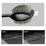 Brosse en Acier Inoxydable pour Barbecue avec Grattoir - ciaovie