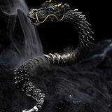 Bracelet Chaîne Dragon Fait Main en Argent
