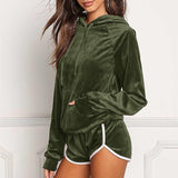 Survêtement 2 Pièces en Velours pour Femme