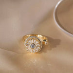 Bague Zircon Ronde Luxueuse et Délicate
