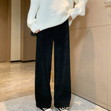 Pantalon large décontracté à taille haute