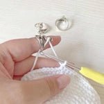 Bague au crochet avec motif de paon