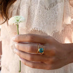 Bague Or Turquoise Naturelle