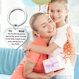 Collier TO MOM en forme de cœur, porte-clés