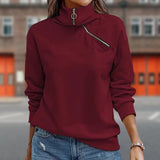 Haut Décontracté avec Fermeture Éclair