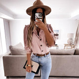 Blouse boutonnée à volants