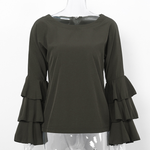 Chemise en mousseline à manches évasées