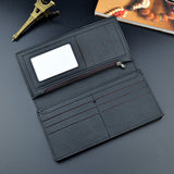 Portefeuille tressé de style long