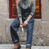 COMBINAISON RETRO EN DENIM BLEU MARINE