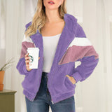 Sweat Zippé Contrasté En Peluche