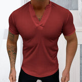 T-shirt élégant à col en V pour hommes