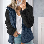 Veste d'Hiver en Peluche à Capuche
