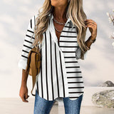 Chemisier décontracté à imprimé rayé