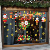 Autocollants de fenêtre de Noël, décoration réutilisable double face