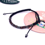Bracelet De Code Morse Tressé En Nylon Aimanté