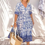 Robe Bohème à Col en V