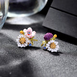 Boucles d'oreilles fleur de marguerite
