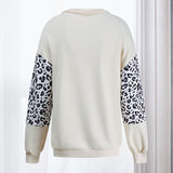 Chemise à col rond et manches longues contrastées