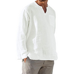 Chemise en lin à manches longues