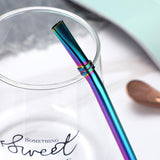 Cuillère à café paille en acier inoxydable